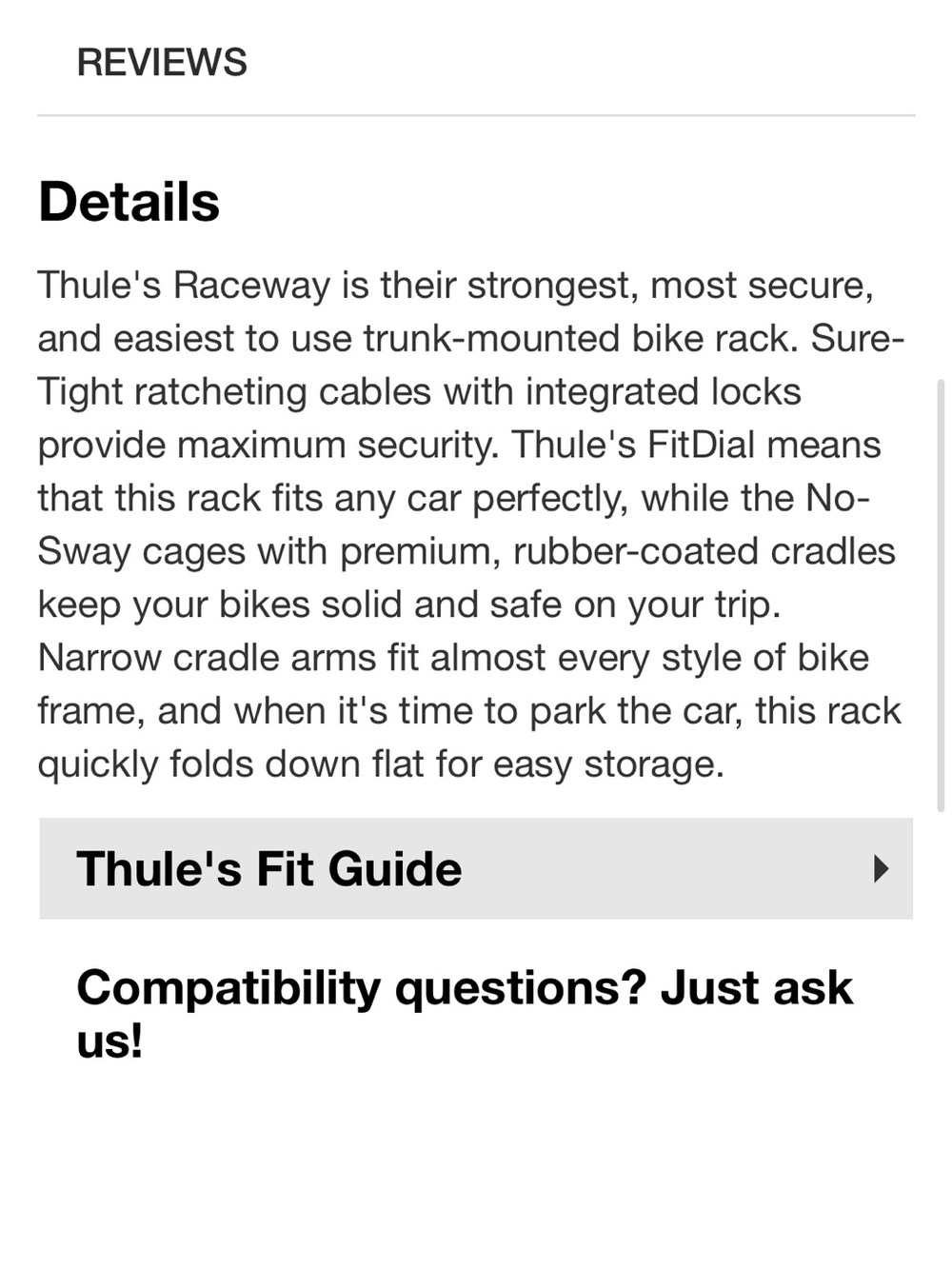 Thule Raceway Trunk-Mount Bike Rack in Black and Blue - Picture 9 of 10